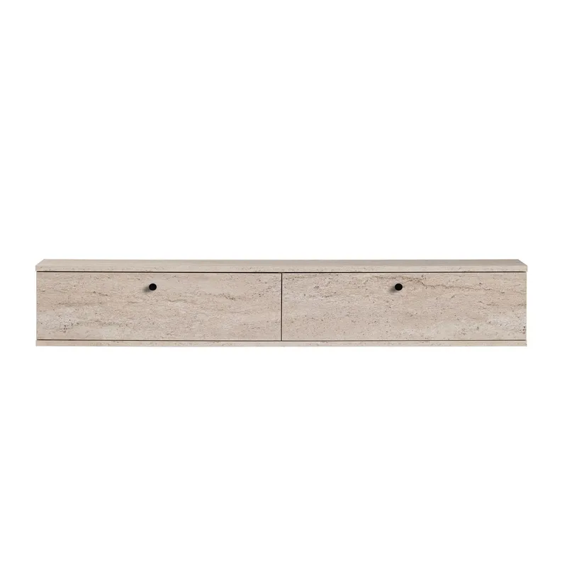 TV-benk Nordure Ligne (160 x 25 x 25 cm) Travertin - Travertin - Møbler - TV- & Mediamøbler - TV-hylle
