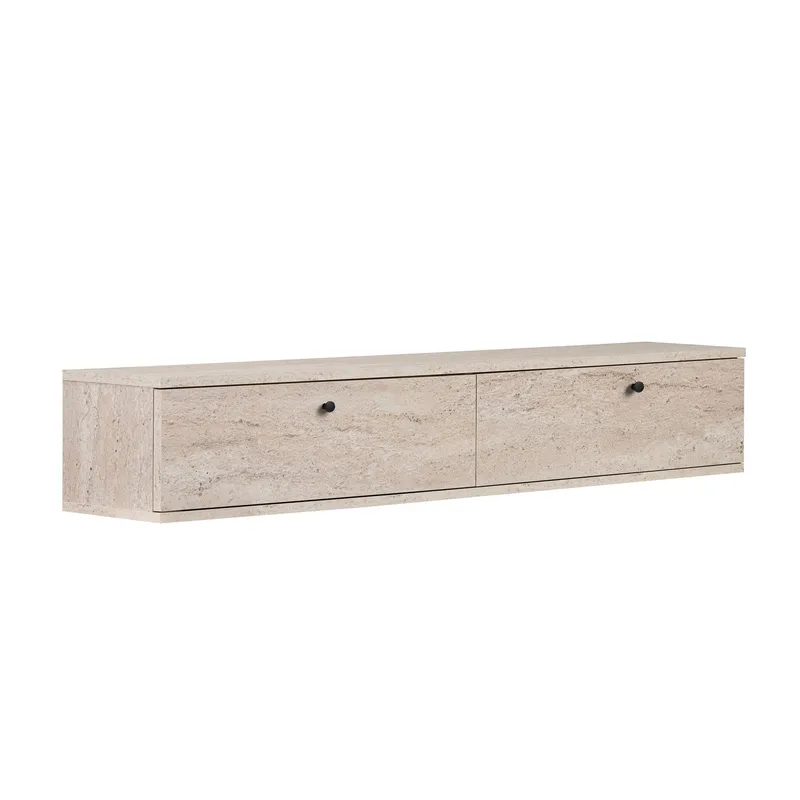 TV-benk Nordure Ligne (160 x 25 x 25 cm) Travertin - Travertin - Møbler - TV- & Mediamøbler - TV-hylle