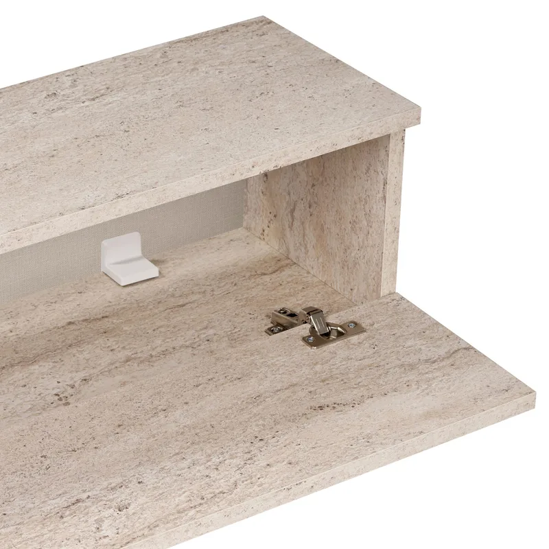 TV-benk Nordure Ligne (160 x 25 x 25 cm) Travertin - Travertin - Møbler - TV- & Mediamøbler - TV-hylle