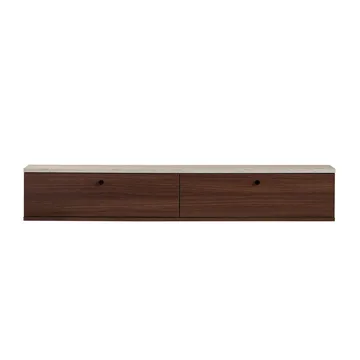 TV-benk Nordure Ligne (160 x 25 x 25 cm) Travertin valnøtt - Travertin og valnøtt - Møbler - TV- & Mediamøbler - TV-hylle