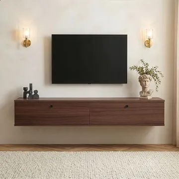 TV-benk Nordure Ligne (160 x 25 x 25 cm) Valnøtt - Valnøtt - Møbler - TV- & Mediamøbler - TV-hylle