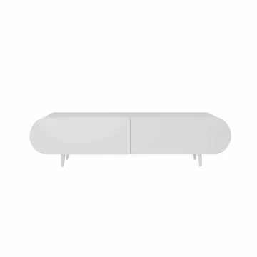 TV-benk Nordure Regulus (160 x 49 x 30 cm) Hvit - Hvit - Møbler - TV- & Mediamøbler - TV benk & mediabenk