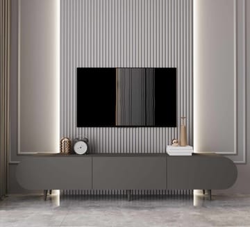 TV-benk Nordure Regulus (180 x 49 x 30 cm) Grå - Grå - Møbler - TV- & Mediamøbler - TV benk & mediabenk