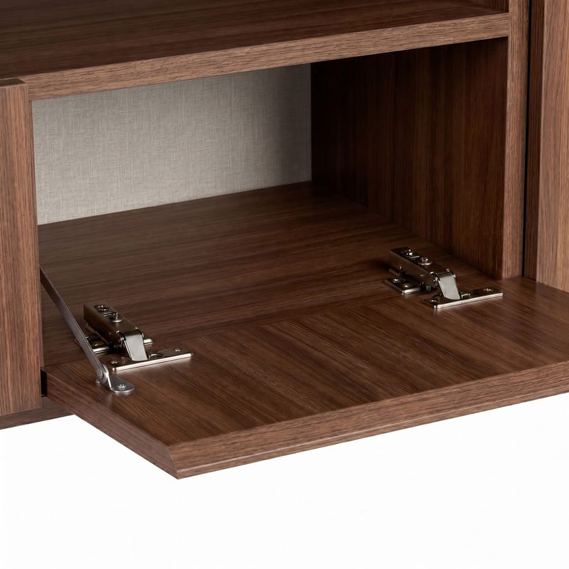 TV-benk Nordure Rivoli (160 x 50 x 35 cm) Milano Valnøtt Svart - Milano valnøtt og svart - Møbler - TV- & Mediamøbler - TV benk & mediabenk