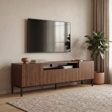 TV-benk Nordure Rivoli (160 x 50 x 35 cm) Milano Valnøtt Svart - Milano valnøtt og svart - Møbler - TV- & Mediamøbler - TV benk & mediabenk
