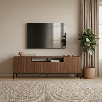 TV-benk Nordure Rivoli (160 x 50 x 35 cm) Milano Valnøtt Svart - Milano valnøtt og svart - Møbler - TV- & Mediamøbler - TV benk & mediabenk