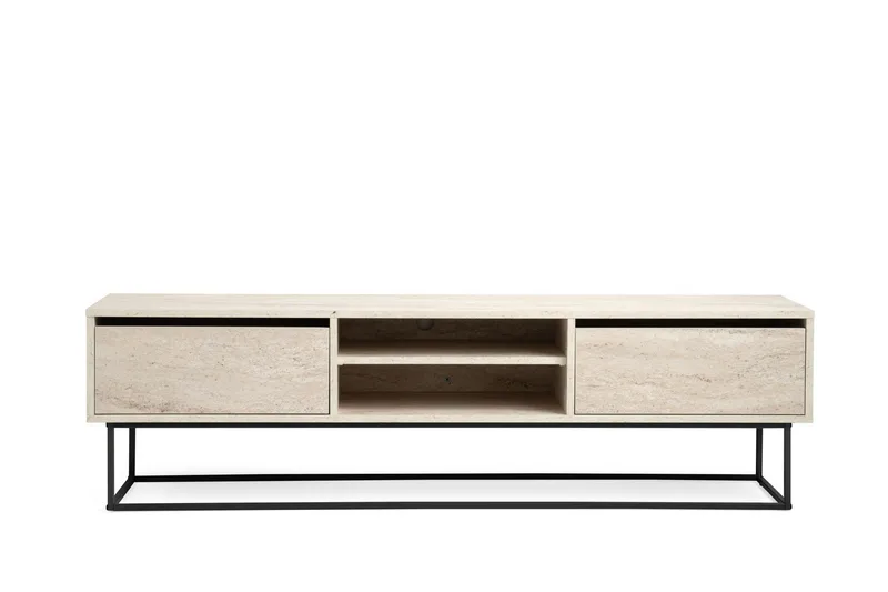 TV-benk og mediabenk Escape TV-benk 180 cm Svart, Marmor