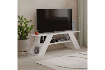 TV-benk og mediabenk Homitis TV-benk Janesh Vit - Møbler - TV- & Mediamøbler - TV benk & mediabenk