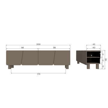 TV-benk Root 200 cm - Trøffelbrun - Møbler - TV- & Mediamøbler - TV-skap