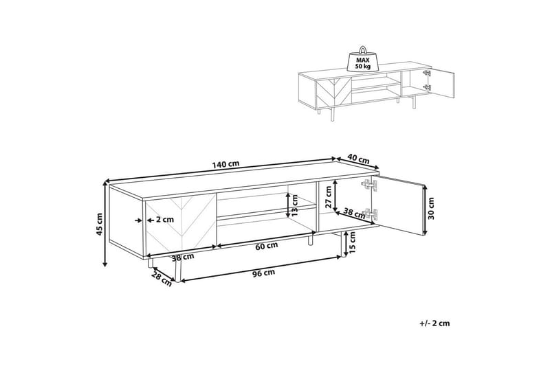 TV-benk Salina - Møbler - TV- & Mediamøbler - TV benk & mediabenk