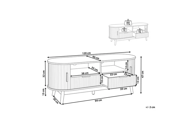 TV-benk Selah - Møbler - TV- & Mediamøbler - TV benk & mediabenk