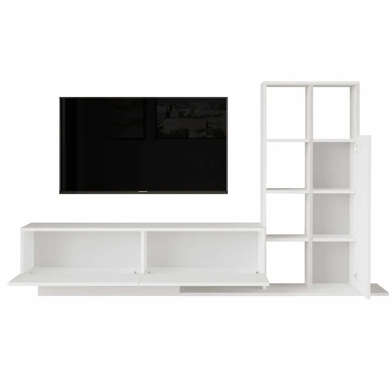 TV-benk Skye Decor Eska (201,2 x 123,6 x 29,5 cm) Hvit - Hvit - Møbler - TV- & Mediamøbler - TV-skap