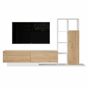 TV-benk Skye Decor Eska (201,2 x 123,6 x 29,5 cm) Naturlig hvit - Naturlig og hvit - Møbler - TV- & Mediamøbler - TV-skap