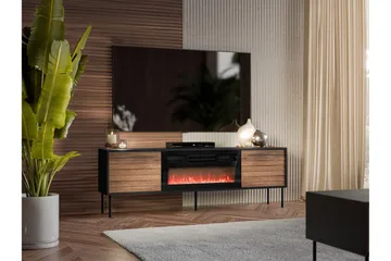 TV-benk Soublet 180 cm - Svart/Valnøtt - Møbler - TV- & Mediamøbler - TV benk & mediabenk