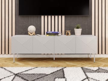 TV-benk TV-benk ART DECO 190 4D beige - Møbler - TV- & Mediamøbler - TV benk & mediabenk