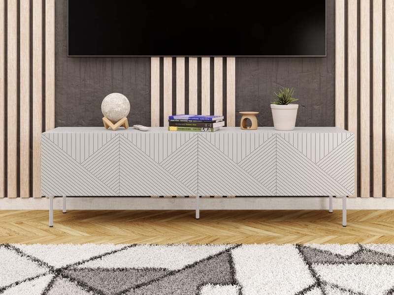 TV-benk TV-benk ART DECO 190 4D beige - Møbler - TV- & Mediamøbler - TV benk & mediabenk