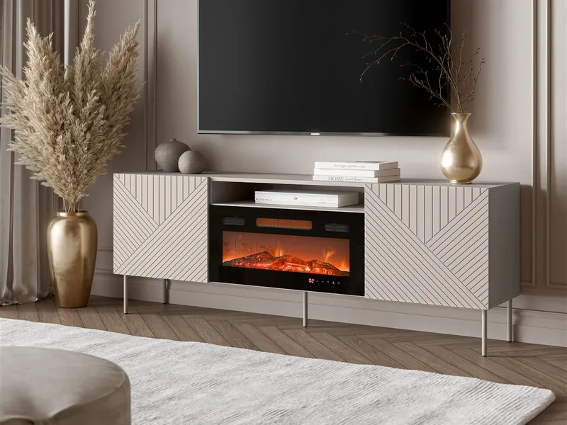 TV-benk TV-benk ART DECO 190 EF II + peis beige - Møbler - TV- & Mediamøbler - TV benk & mediabenk