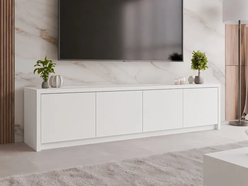 TV-benk TV-benk SOLID 4D hvit - Møbler - TV- & Mediamøbler - TV benk & mediabenk