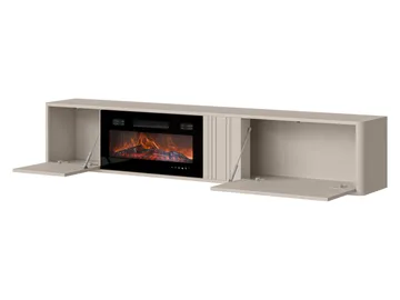 TV-benk TV-benk PHILIPPE 190 med peis beige - Møbler - TV- & Mediamøbler - TV benk & mediabenk