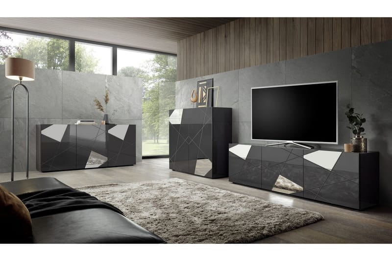 Tv-benk Vittoria 181 cm Hvit - Lc Spa - TV benk & mediabenk