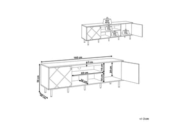 TV-benk Palmer Lyst tre, hvit - Lyst tre, hvit - Møbler - TV- & Mediamøbler - TV benk & mediabenk