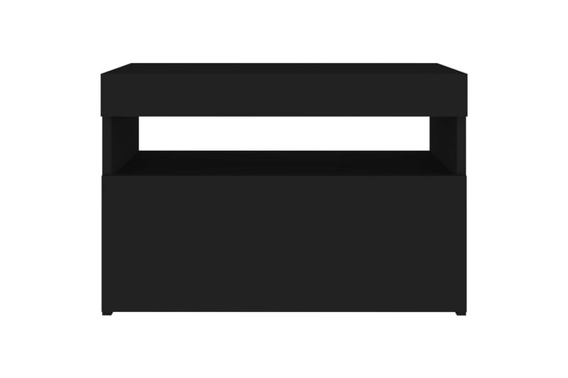 TV-benker med LED-lys 2 stk svart 60x35x40 cm - Svart - TV benk & mediabenk
