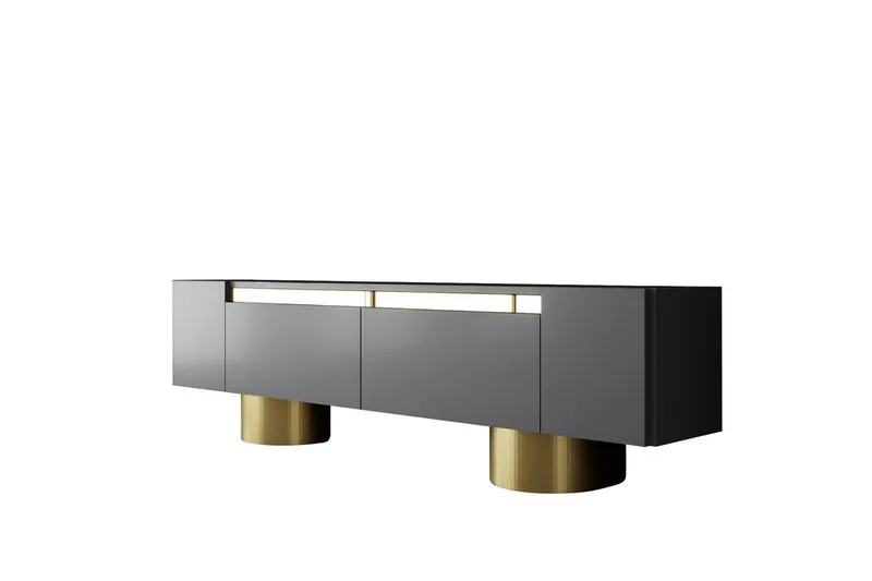 TV-bord Antrasitt / Gull, Antrasitt / Gull