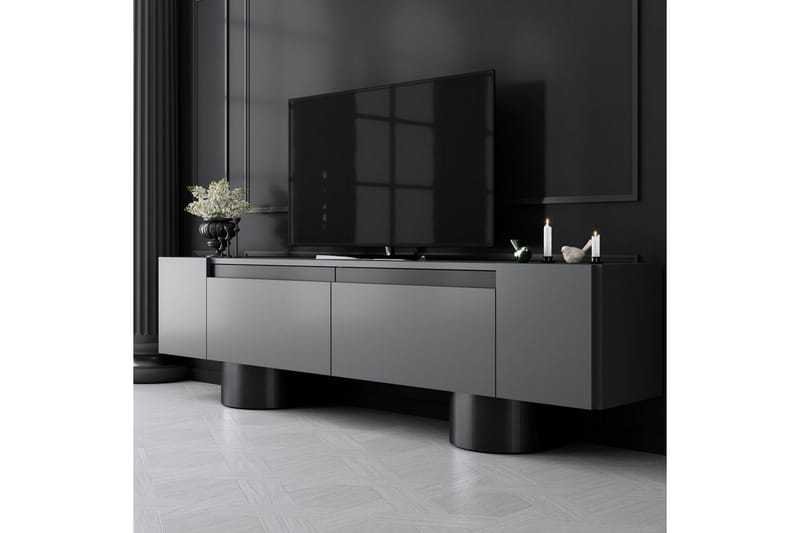 TV-bord Antrasitt / Svart - Antrasitt / Svart - Møbler - TV- & Mediamøbler - TV benk & mediabenk