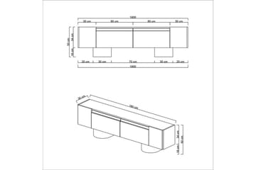 TV-bord Antrasitt / Svart - Antrasitt / Svart - Møbler - TV- & Mediamøbler - TV benk & mediabenk