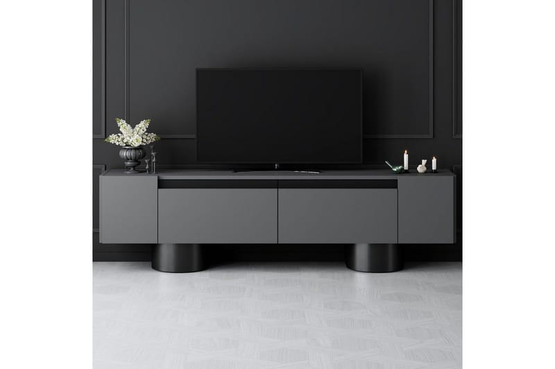 TV-bord Antrasitt / Svart - Antrasitt / Svart - Møbler - TV- & Mediamøbler - TV benk & mediabenk