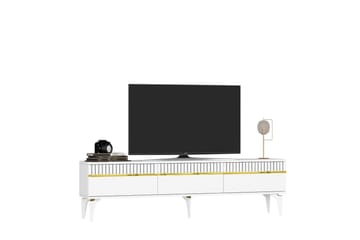TV-bord Defneia Hvit / Gull