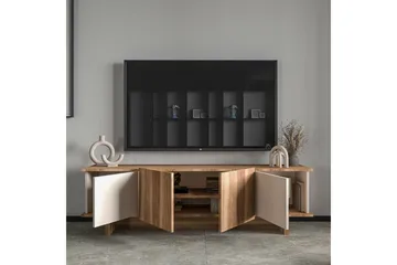 TV-bord Diannare Beige / Valnøtt - Beige / Valnøtt - Møbler - TV- & Mediamøbler - TV benk & mediabenk