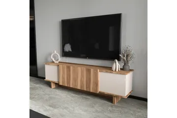 TV-bord Diannare Beige / Valnøtt - Beige / Valnøtt - Møbler - TV- & Mediamøbler - TV benk & mediabenk