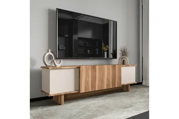 TV-bord Diannare Beige / Valnøtt - Beige / Valnøtt - Møbler - TV- & Mediamøbler - TV benk & mediabenk