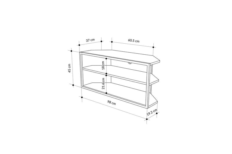 TV-bord Echo Retro Grå - Retro Grå - Møbler - TV- & Mediamøbler - TV benk & mediabenk