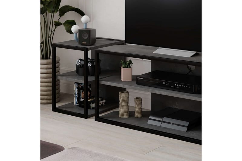 TV-bord Echo Retro Grå - Retro Grå - Møbler - TV- & Mediamøbler - TV benk & mediabenk