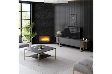 TV-bord Gull Linje Antrasitt / Gull - Antrasitt / Gull - Møbler - TV- & Mediamøbler - TV benk & mediabenk