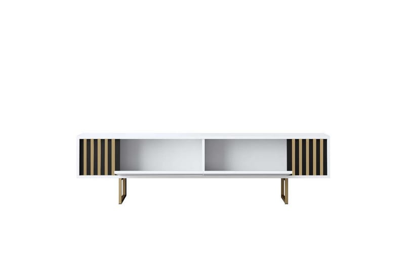 TV-bord Gull Linje Hvit / Gull - Hvit / Gull - Møbler - TV- & Mediamøbler - TV benk & mediabenk