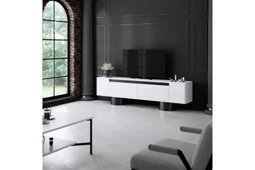 TV-bord Hvit / Svart - Hvit / Svart - Møbler - TV- & Mediamøbler - TV benk & mediabenk