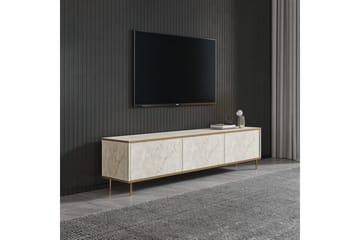 TV-bord Imaj Travertin / Gull - Gull/Taupe - Møbler - TV- & Mediamøbler - TV benk & mediabenk