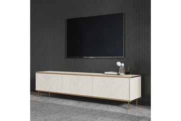 TV-bord Imaj Travertin / Gull - Gull/Taupe - Møbler - TV- & Mediamøbler - TV benk & mediabenk