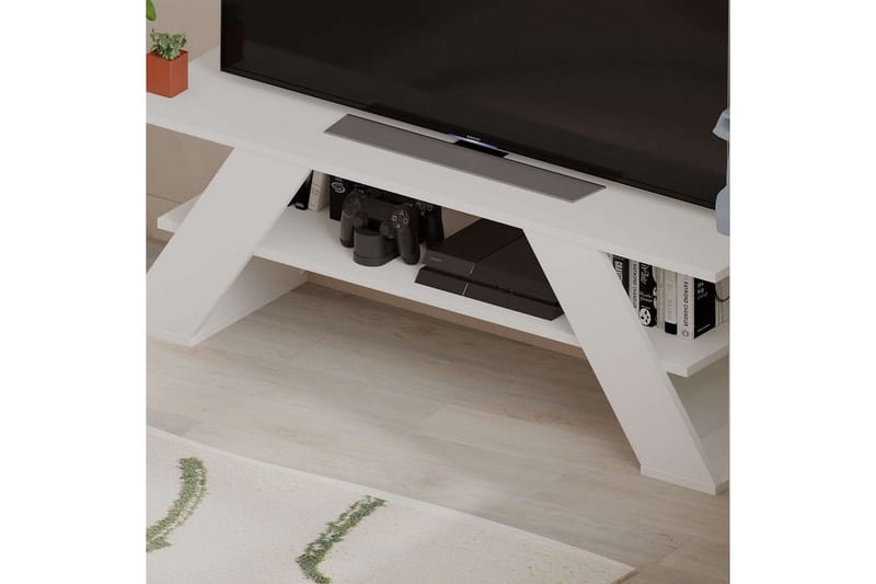TV-bord Janesh Hvit - Hvit - Møbler - TV- & Mediamøbler - TV benk & mediabenk