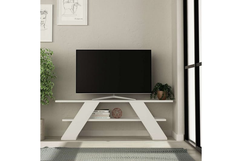 TV-bord Janesh Hvit - Hvit - Møbler - TV- & Mediamøbler - TV benk & mediabenk