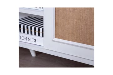 TV-bord Jatinder Hvit / Eik - Natur/Hvit - Møbler - TV- & Mediamøbler - TV benk & mediabenk