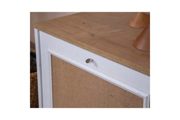 TV-bord Jatinder Hvit / Eik - Natur/Hvit - Møbler - TV- & Mediamøbler - TV benk & mediabenk