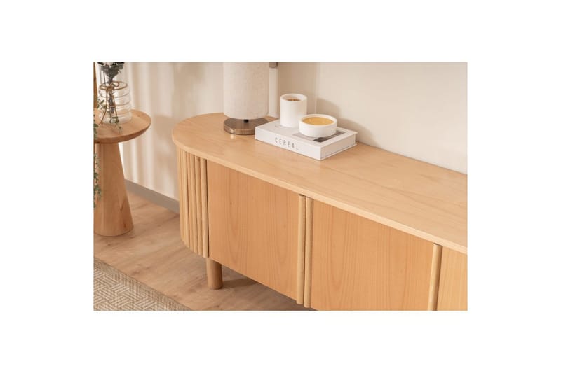 TV-bord Karela Bøk - Lysfarget tre - Møbler - TV- & Mediamøbler - TV benk & mediabenk