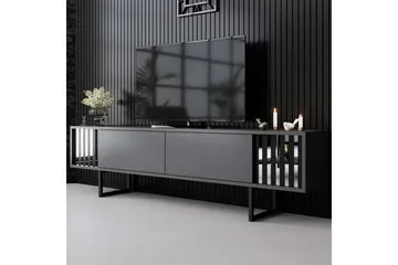 TV-bord Krom Linje Antrasitt / Svart - Antrasitt / Svart - Møbler - TV- & Mediamøbler - TV benk & mediabenk