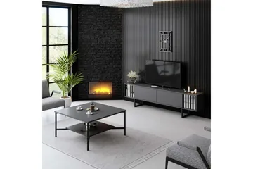 TV-bord Krom Linje Antrasitt / Svart - Antrasitt / Svart - Møbler - TV- & Mediamøbler - TV benk & mediabenk