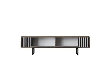 TV-bord Krom Linje Valnøtt / Svart - Valnøtt / Svart - Møbler - TV- & Mediamøbler - TV benk & mediabenk