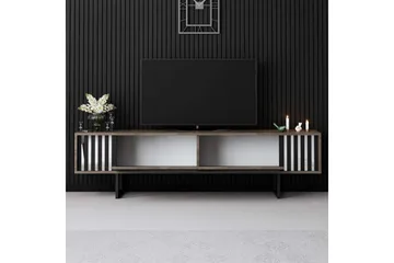 TV-bord Krom Linje Valnøtt / Svart - Valnøtt / Svart - Møbler - TV- & Mediamøbler - TV benk & mediabenk